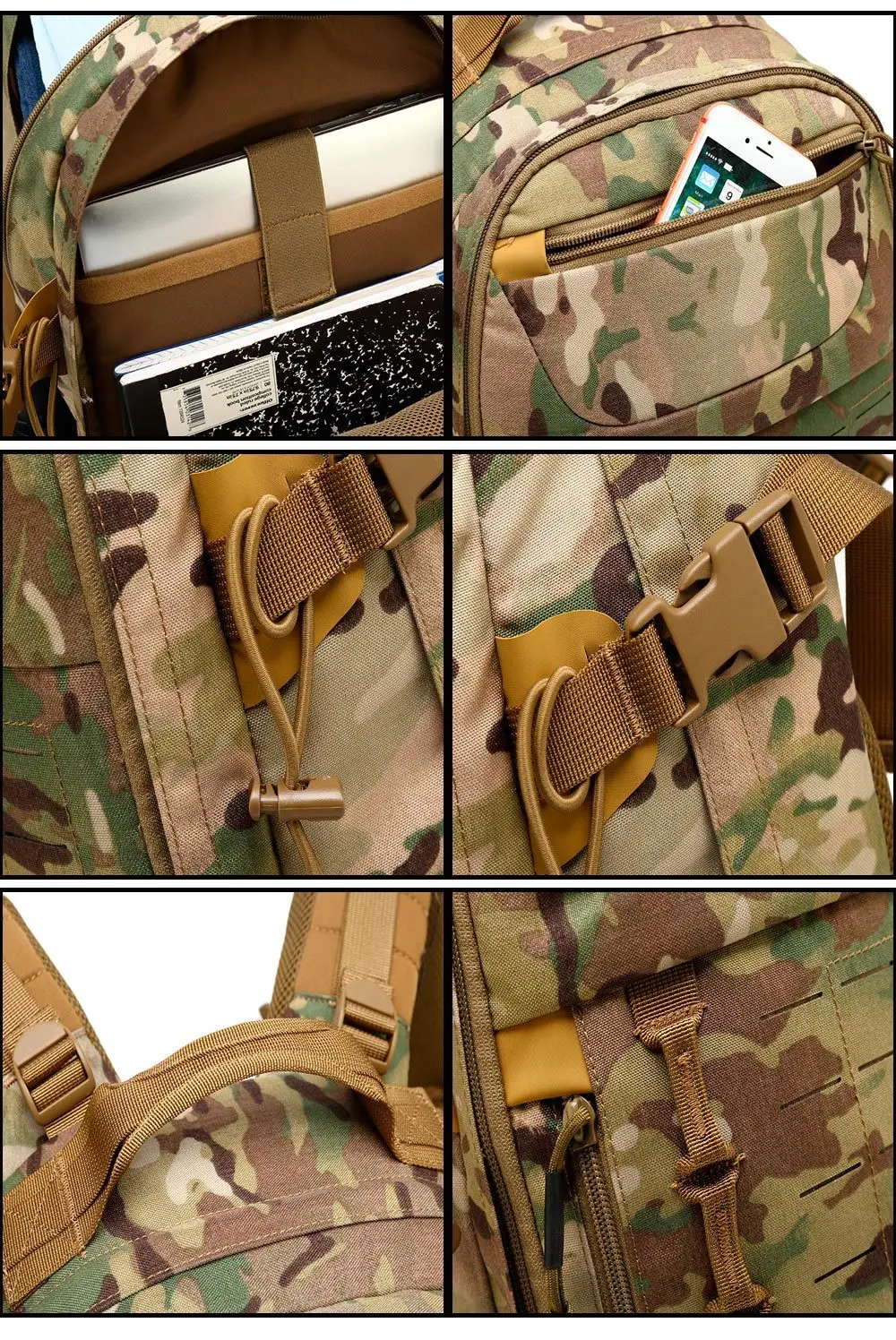 500D Cordura уличные военные рюкзаки нейлон 30L водонепроницаемый тактический рюкзак спортивные походные треккинговые рыболовные охотничьи сумки