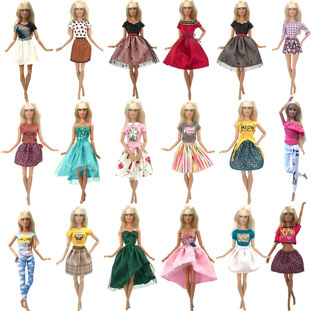 NK-Conjunto de roupas Barbie Boneca, vestido de festa para Barbie