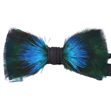 Мужской галстук-бабочка ручной работы с перьями,, унисекс, натуральный синий, для мужчин, для клуба, свадьбы, для жениха, для банкета, классический, Высококачественный галстук-бабочка, подарки