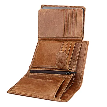 

Top Layer Cowhide Mens Wallet Genuine Leather Short Men Wallets RFID Protection Card Holder Designer Male Purse Luxury Wallet
