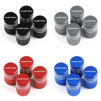 

4Pcs/Set Car Tire Valve Stems Cap cover for Ford Mustang 2015-2019 Aluminum Tire Wheel Dustproof Caps Accessories