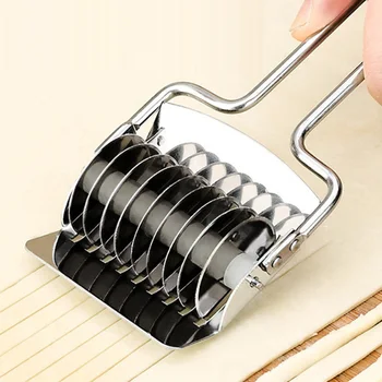 

Behogar Manual Stainless Steel Noodle Lattice Roller Maker Cutter Kitchen Cooking Tools for Pasta Spaghetti Dough Garlic Onion