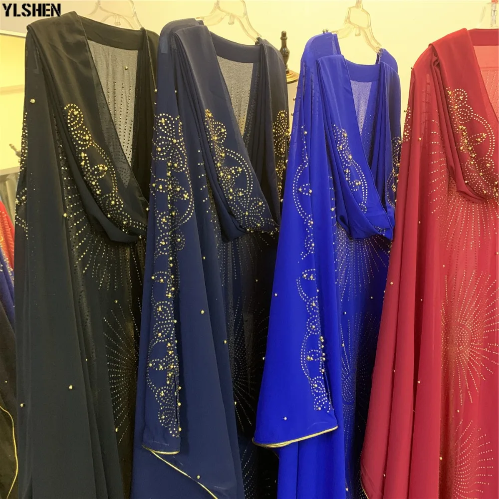 African Dresses for Women Clothes Muslim Dress Plus Size Dashiki Diamond African Dress Hijab Abayas Dubai Robe Africa Clothing 05