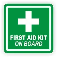 First Aid Kit On Board Vinyl Decal/Sticker/Label 4x4 Off Road Safety RV Hospital stickers Rescue stickers