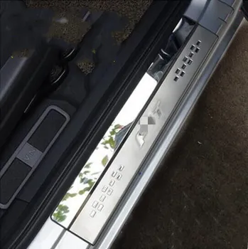 

Car styling stainless steel door scuff plate lower cover trim 4pcs for Honda Fit 2014-2018