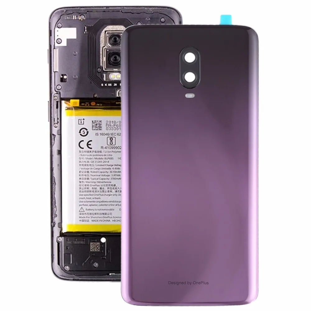 Оригинальная Задняя крышка батареи с объективом камеры для OnePlus 6T