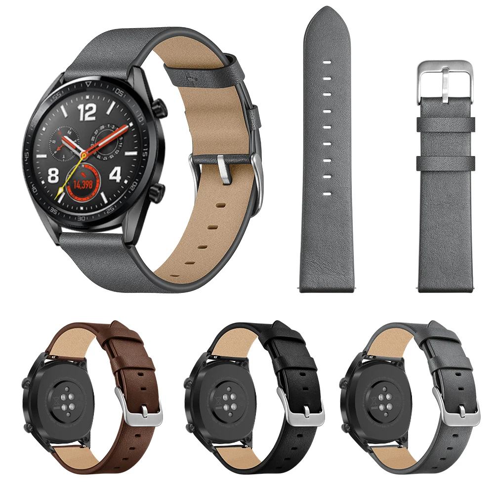 22mm Leather Strap for Huawei Watch GT Smart Watch Bracelet for Huawei Watch GT Band Strap honor magic watch strap Leather Belt