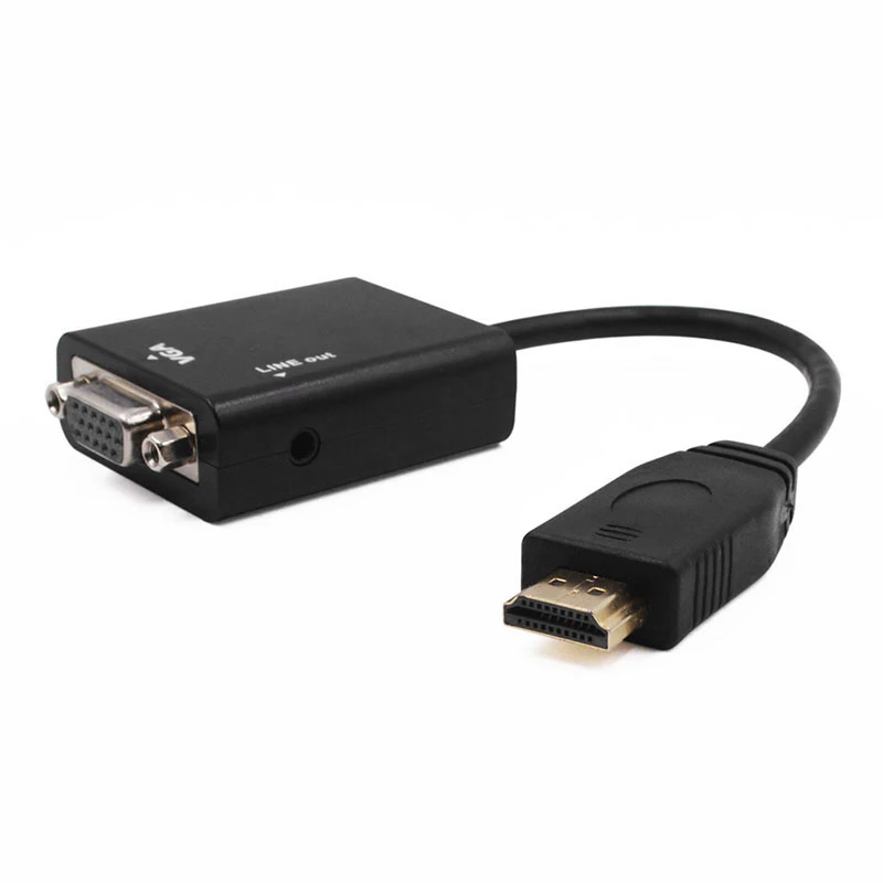 Коммутатор Hdmi на Vga + 3,5 мм с аудио компьютером на ТВ конвертер