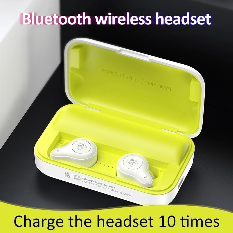 MIFO O2 TWS Mini Wireless In-Ear Earphones Stereo Bluetooth 5.0 Headphones Sports Waterproof Headset With 1200mAh Charging Bin |