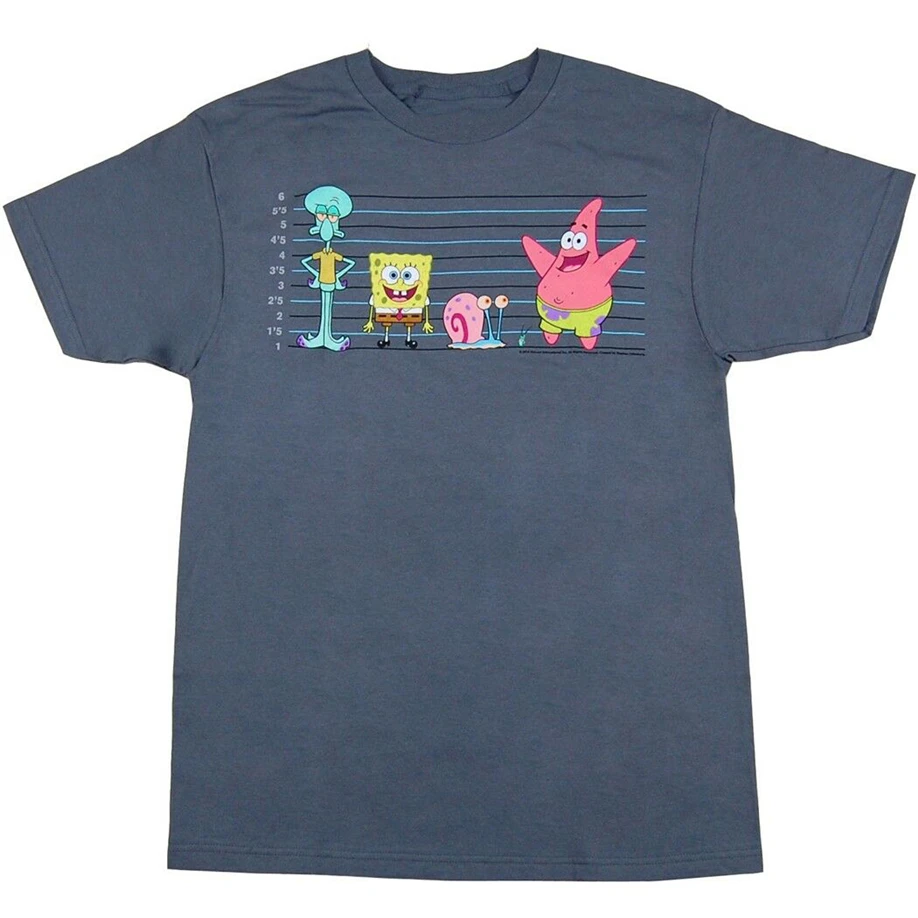

Spongebob Bikini Bottom Lineup T-Shirt Loose Size Tee Shirt