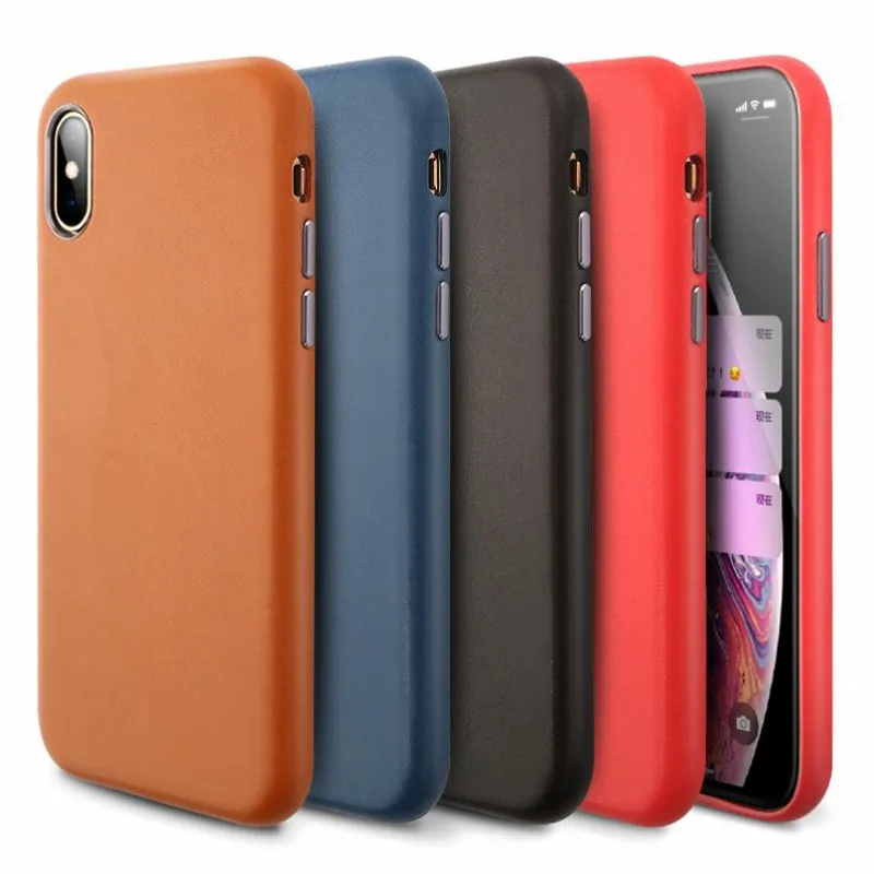 

New Top Quality Luxury Cell Phone Leather Case For IPhone X XR XS Max Genuine Original Supply