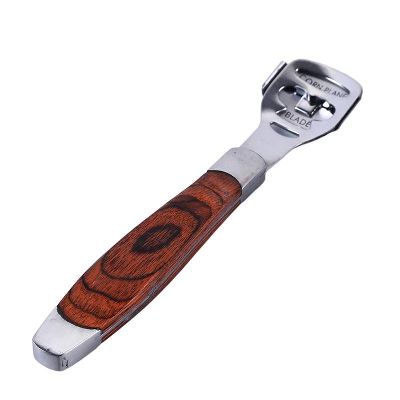 Mini Portable Wood Handle Stainless Steel Foot Cutter Die Skin Repair Planer Foot Knife To Rub Foot Stone Department Tool - Цвет: Белый