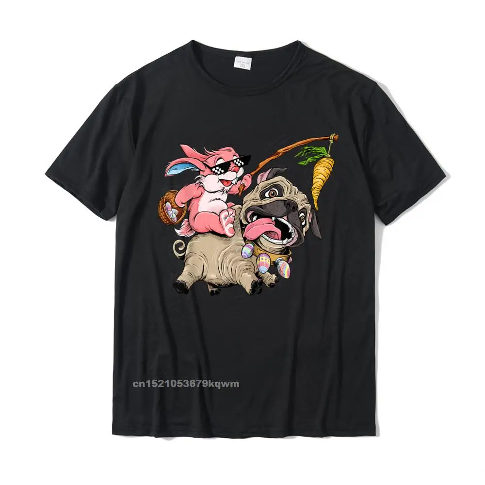 Fashionable T Shirt Casual Short Sleeve Fashionable Crewneck Cotton Tops T Shirt Summer Sweatshirts for Men Lovers Day Funny Easter Bunny Pug T Shirt for Boys Girls Toddlers Kids__5229 black