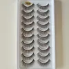 QUXINHAO 10Pairs short False Eyelashes Brown colored Fake Eye Lashes Party Long Lasting Eyelash Extension Lashes Doll ey ► Photo 2/6