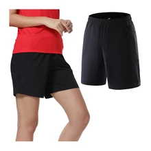 Свободные фитнес-шорты Женщины упражнения Шорты Для Бега дамы тренажерный зал карман на молнии дышащие быстросохнущие тренировки короткие брюки