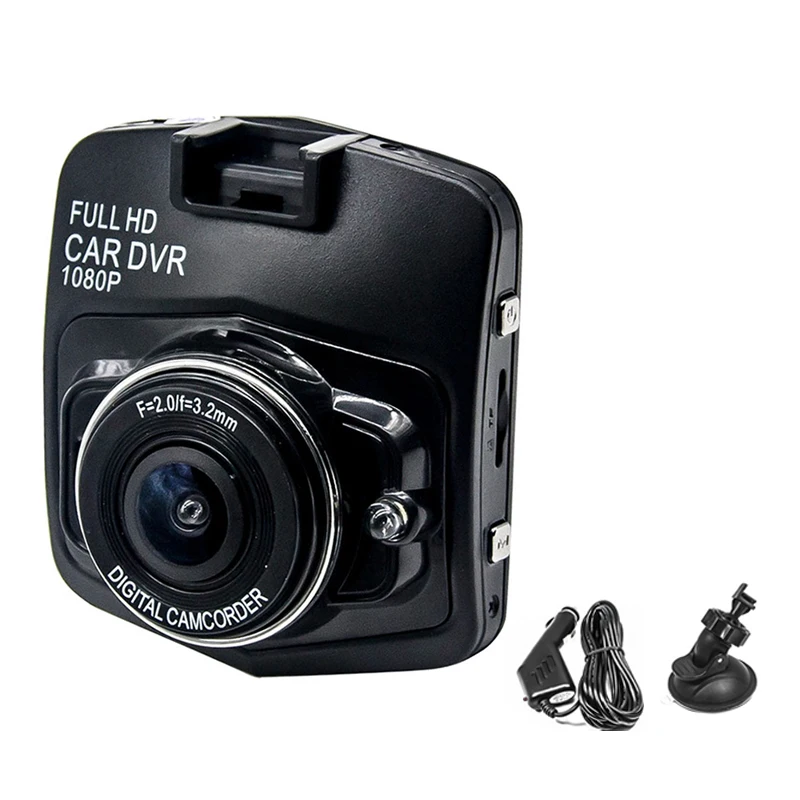 Автомобильный регистратор высокой четкости DVR 1080p широкоугольная камера ночного видения Обнаружение движения TU-shop - Цвет: Черный