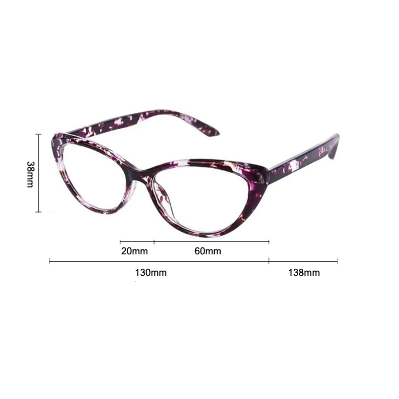 Cat Eye Lesebrille Frauen Ultraleicht Presbyopie Brille Anti Blau Licht Brille + 0,5 1,0 1,5 1,75 2,0 2,5 3,0 3,5 4,0