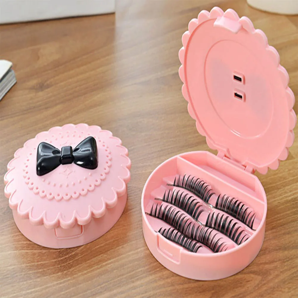 1 шт. милый бант накладные ресницы Чехол Органайзер для косметики пластиковая коробка Домашний модный органайзер Инструменты