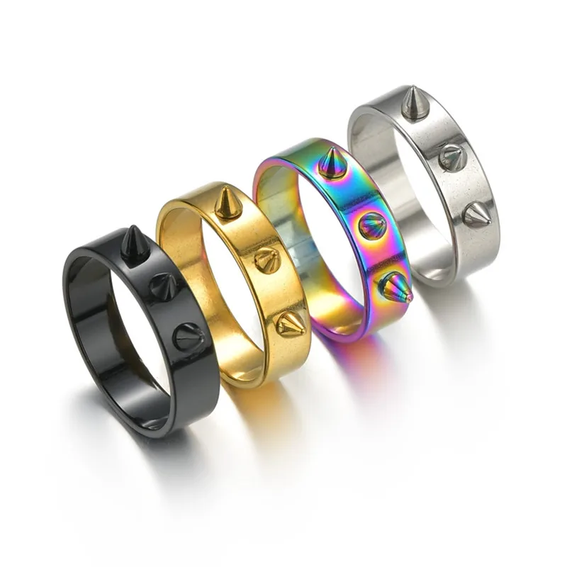 Ring-Punk-Style Jewelry Joyas Thorn Student-Rings Stainless-Steel Self-Defense Mens