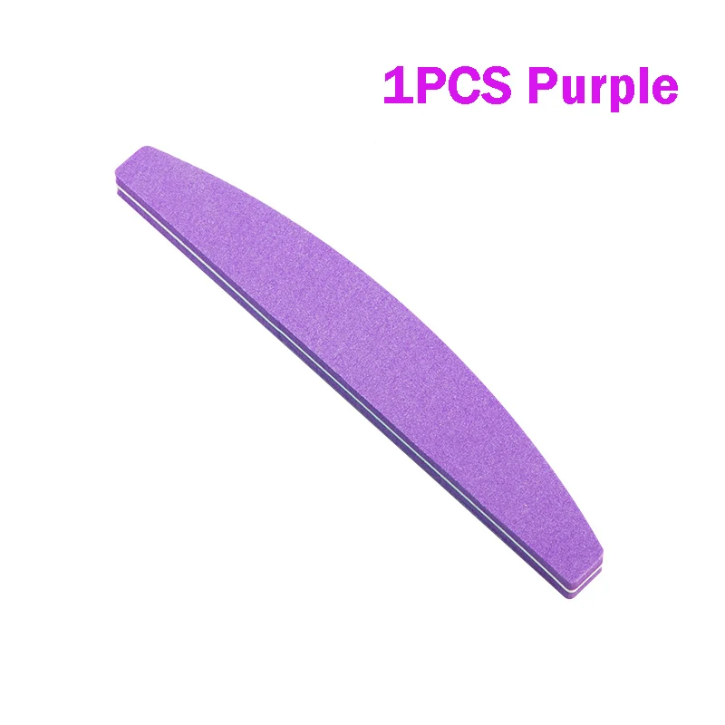 purple 5/10 шт. придание ногтям формы шлифовальный блок 100/180 шлифовальная машина для Губка микс Цвет Алмазная Губка пилочка для ногтей двусторонняя губки для ногтей - Цвет: purple