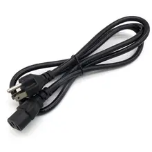 2 сверхмощный ПК нам 3-контактный вправо и влево-угловой IEC320 C13 AC Мощность шнур питания кабель