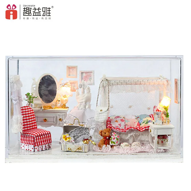 

Nice Handcrafts Wooden Dollhouse Model Building Blocks Assembled Toys DIY Miniature Landscape Doll Hosue Creative Birthday Gifts