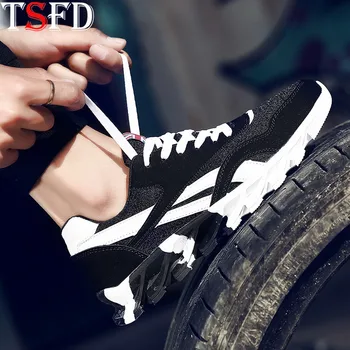 

Plus Size Men Sport Shoes Platform Sneakers Blade Running Shoes Men Walking Shoes Man Sports Wear Resisting Shoes Black Shoe V1