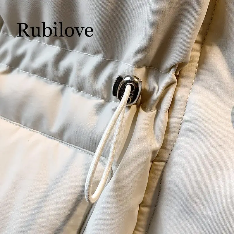 Rubilove, Женское пальто с меховым воротником и хлопковой подкладкой, Дамское теплое Толстое Зимнее пальто, парка, женский пуховик для офиса, леди, офиса, Atti