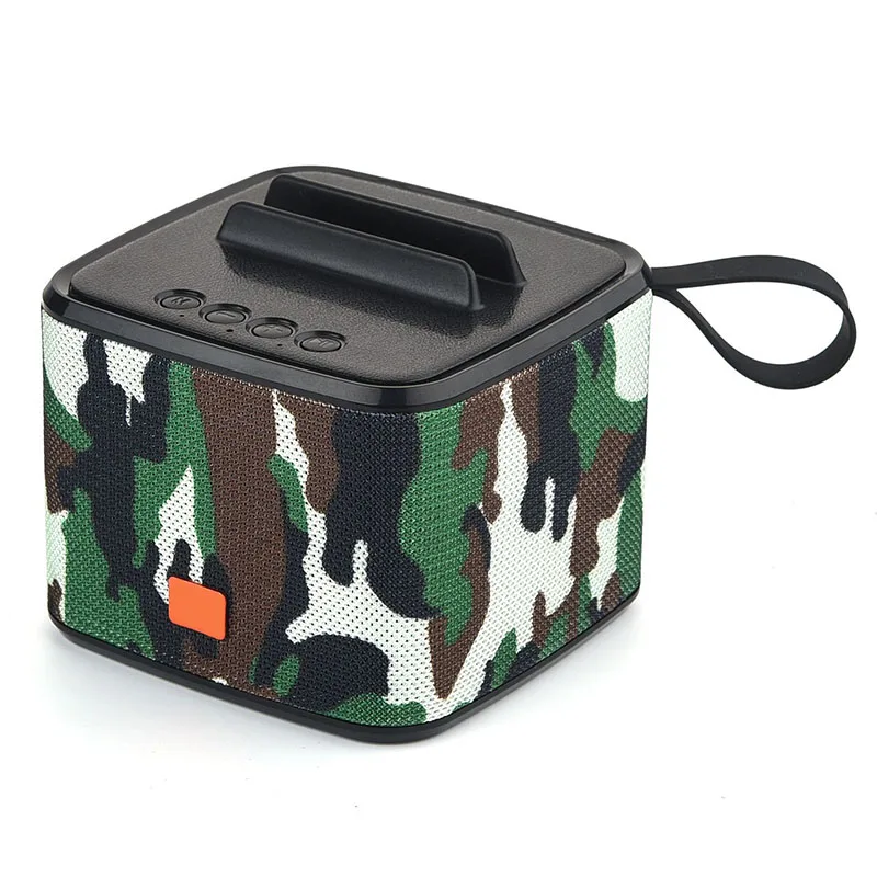 Camouflage Квадратный беспроводной Bluetooth динамик с держателем телефона переносной громкий динамик s для телефона стерео музыка объемный динамик s коробка - Цвет: Camouflage