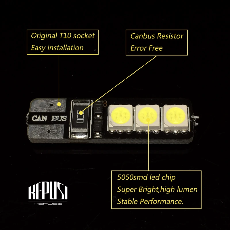 T10 6 SMD 5050 Canbus светодиодный авто светильник с can-bus W5W T10 светодиодный 194 ОШИБОК белый/теплый белый светильник лампы 12V