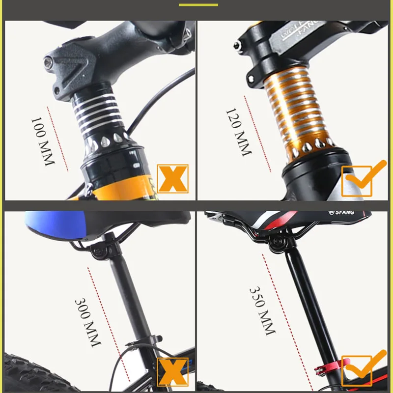 wolf's fang Bicycle Mountain bike 21 speed Fat Road Snow bikes 20*4.0 Front and Rear Mechanical Disc Brake New Free shipping