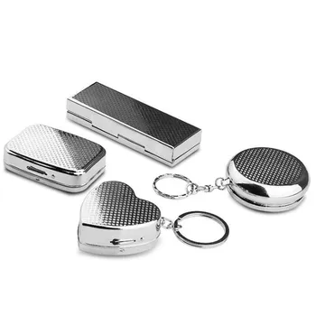 

300pcs Mutipurpose Silver Metal Rectangle Round Pill Box Holder Medicine Tablet Capsule Container Storage Travel NO167