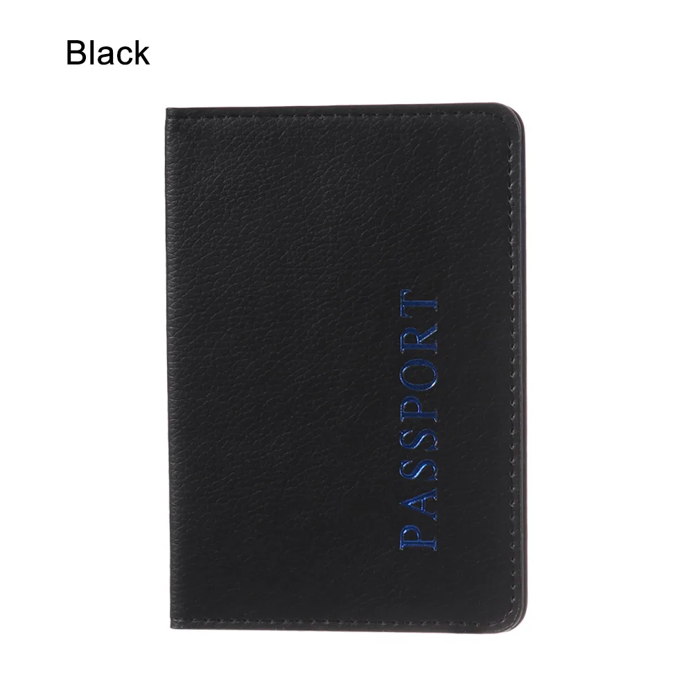 black 1 шт., держатель для паспорта с буквенным принтом, защитный кошелек, визитная карточка, мягкая обложка для паспорта, держатель для карт, paspoorthoesje porta pasaporte - Цвет: black