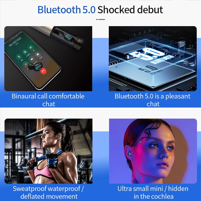 TWS стереонаушники с поддержкой Bluetooth 5 0 и двойным микрофоном|Наушники гарнитуры| |