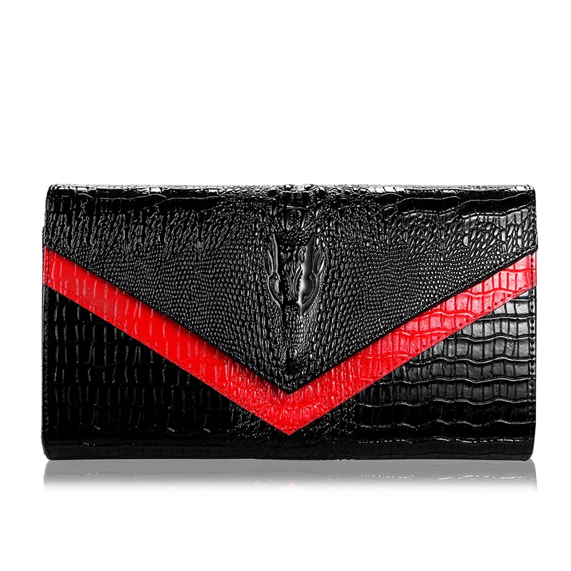 Stripe cover Black Сумки через плечо из крокодиловой кожи для женщин, клатч, роскошная женская вечерняя сумка, сумка на плечо с цепочкой, сумка-мессенджер с клапаном, сумочка - Цвет: Stripe cover Black