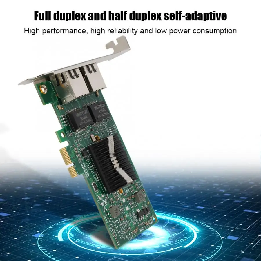 Сетевая карта PCI-E Gigabit Ethernet двухпортовый Встроенный высокоскоростной для Intel 82575EB сетевая карта для настольных ПК сетевая карта