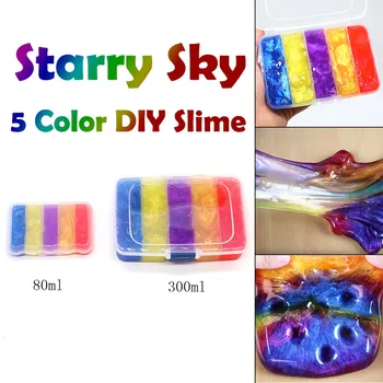 

Fun toy Modeling Clay 2019 TOP Starry Sky 5 Color Mud DIY Slime Mud Scented Stress Relief Clay Toy Fun toy 8.23