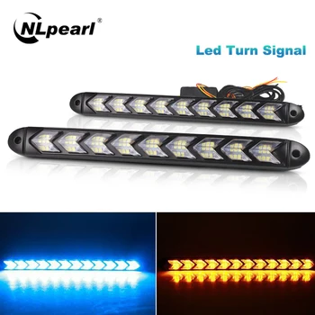 

Nlpearl 2x Car Light Assembly Dynamic Streamer 12V LED Strip Daytime Running Light Waterproof DRL Led Sequential Turn Signal DRL