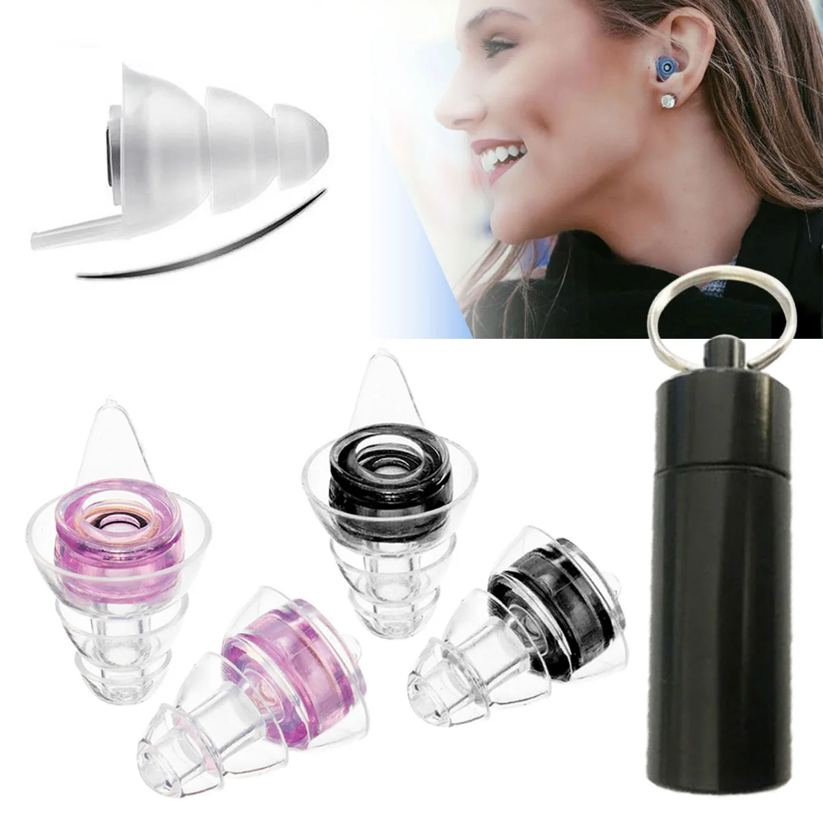 Noise Cancelling Earplugs for Concerts Musicians Motorcycles Hearing Protection