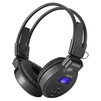 

FFYY-Quelima Brand Foldable Sports Game Wireless Headset Led Fm Radio Foldable Headset Support Tf Card and Microphone Headset