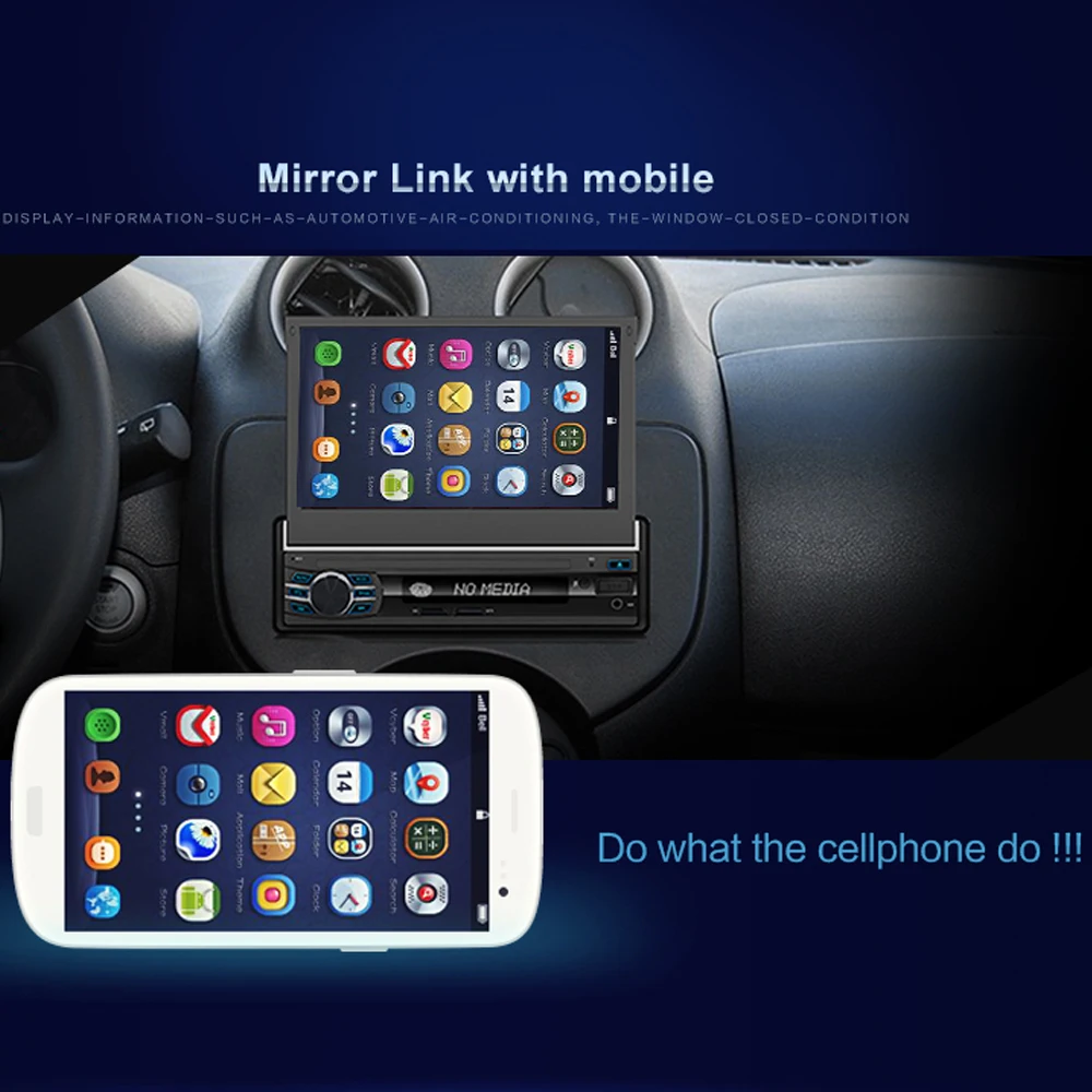 Discount car multimedia 7" Universal 1din Android 6.0 Quad Core Car radio GPS Navigation Wifi BT autoRadio 2GB RAM 16GB ROM 4G SWC RDS 3