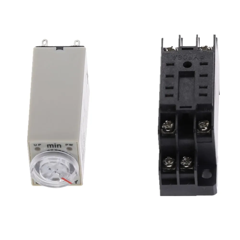 Таймер задержки 0-5 мин H3Y-2 DC12V DC24V AC110V AC220V реле времени с PYF08A 8pin база Мини реле времени