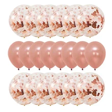 Globos de látex de confeti de oro rosa para 20 piezas, decoraciones para fiestas de cumpleaños y bodas, Globos para niños, suministros de aniversario para Baby Shower