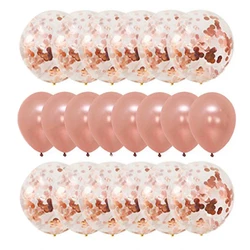 20pcs Rose Gold Confetti Latex Balloons Wedding Birthday Party Decorations Kids Ballons Baby Shower Anniversary Globos Supplies