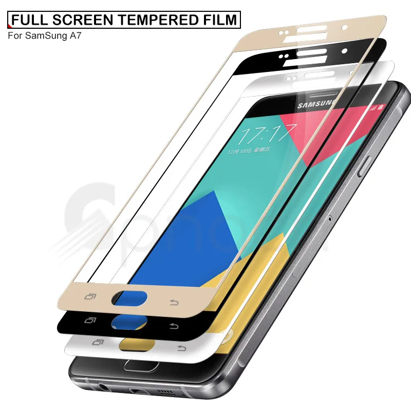 9D защитное стекло на для Samsung Galaxy J3 J5 J7 A3 A5 A7 S7 полное покрытие закаленное защитное стекло для экрана пленка