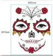 New Tattoo Decal Halloween Mask Sticker Temporary Face Art Waterproof Masks Skull Tattoo Beauty Stickers Decor Supplies - Цвет: Зеленый
