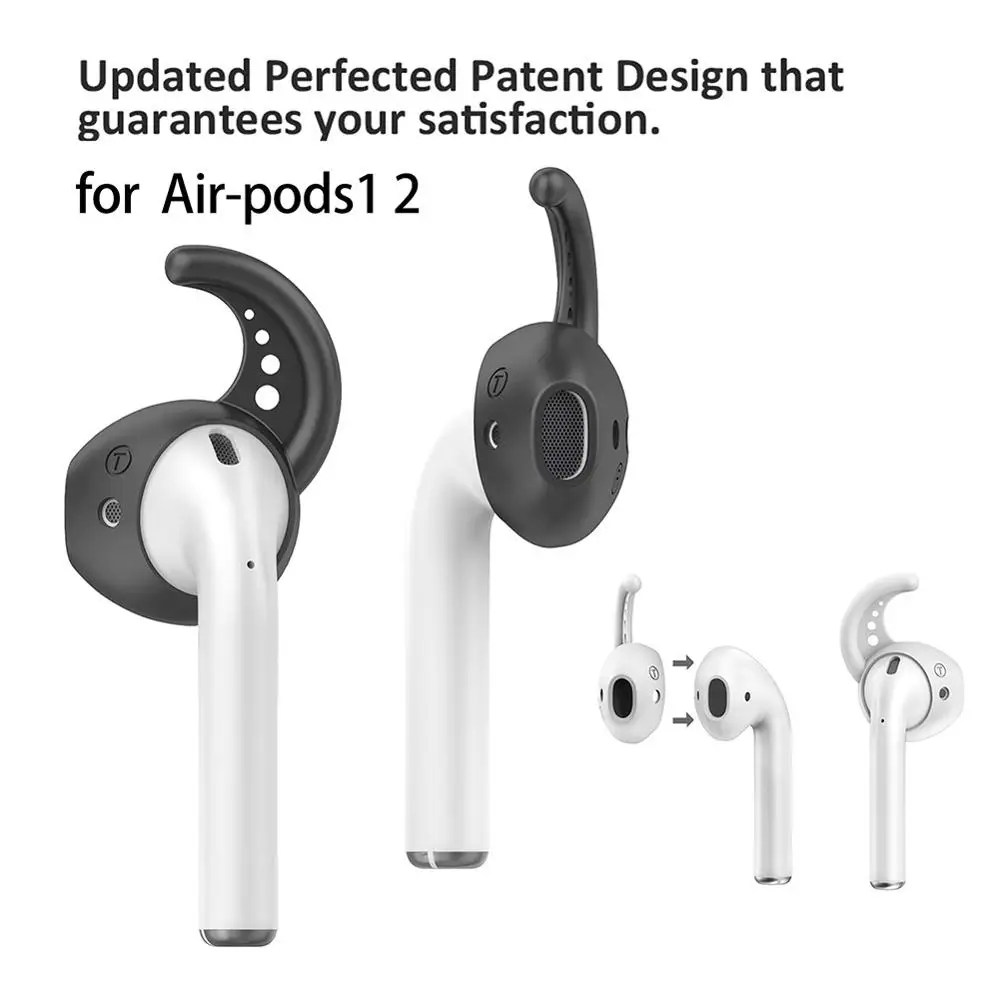 2Pcs In-Ear Eartips Earbuds Earphone Case Cover Skin for Apple iPhone 7 AirPods case амбушюры Drop shipping | Электроника