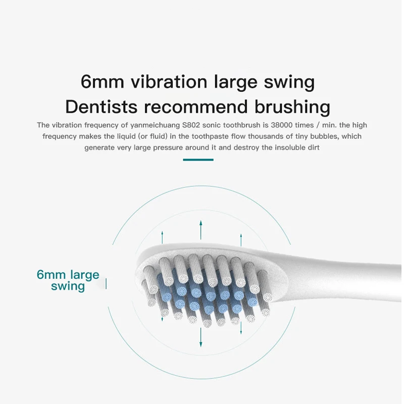 S802 Electric Toothbrush Rechargeable Adult Child Ultrasonic Automatic Tooth Brushes IPX7 Waterproof Electronic Teeth Brush S802 Electric Toothbrush Rechargeable Adult Child Ultrasonic Automatic Tooth Brushes IPX7 Waterproof Electronic Teeth Brush
