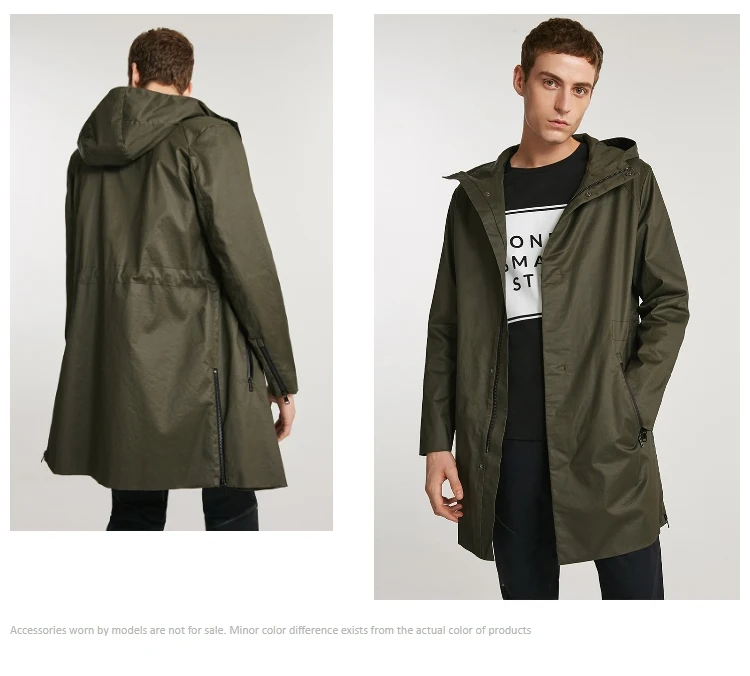 JackJones Осенняя мужская ветровка куртка длинное пальто Тренч мужская одежда 218321504