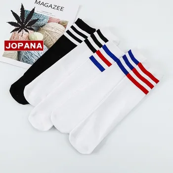 

White Sock Mens Crew Adult Thermal Men's Standard Sox High Quality Striped Socks Cotton Winter Fashion Unisex Trendy Calcetines